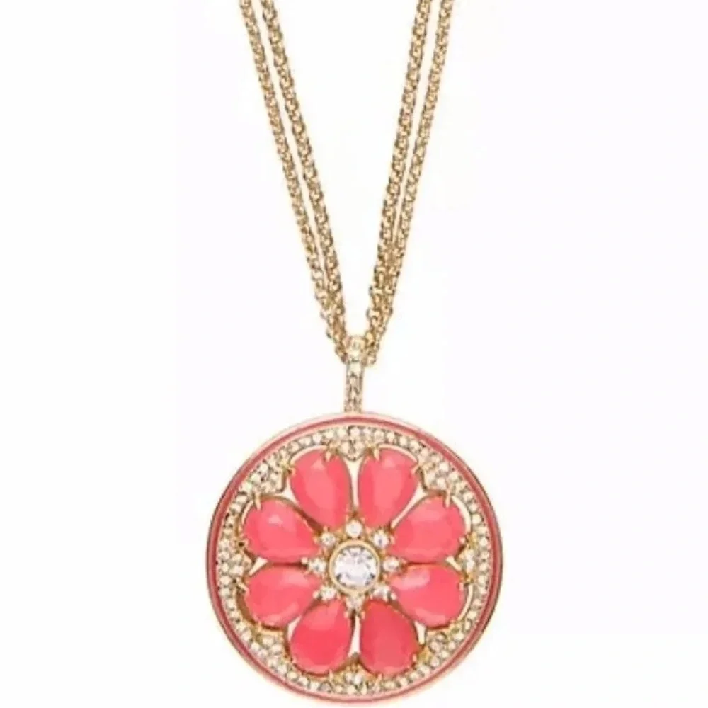 $98 Kate Spade Out Of Office Crystal Grapefruit Long Pendant Necklace - Picture 1 of 6